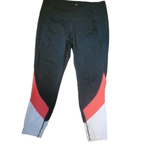 Tangerine Active Wear Color Block Leggings Size Large
